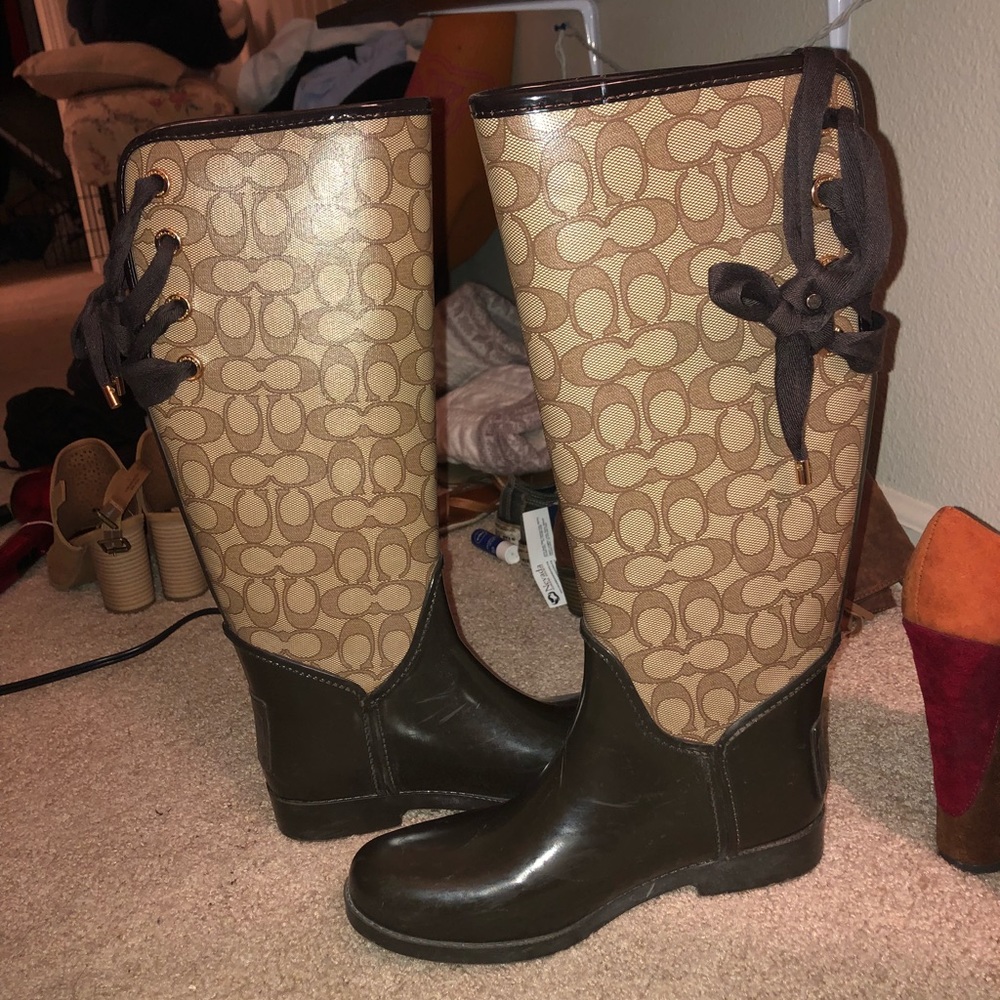 Coach rain boots